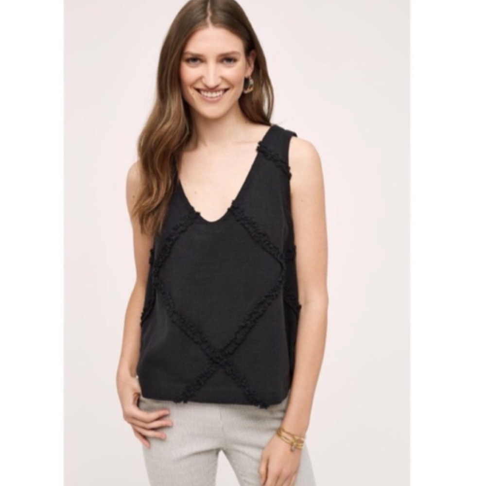 Anthropologie Black Tank
